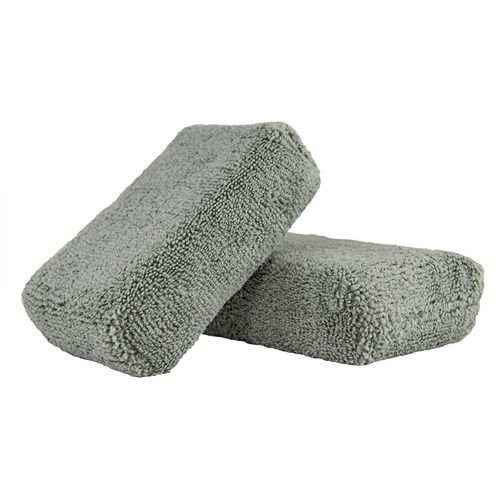 Chemical Guys MIC28502 - Workhorse Gray Premium Grade Microfiber Applicator, (Metal) 5'' x 3'' x 1.5'' (2 Pack)