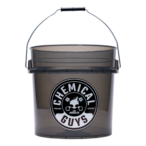 Chemical Guys ACC108 - CHEMICAL GUYS HEAVY DUTY ULTRA CLEAR DETAILING BUCKET, 4.25 GAL, SMOKED OBSIDIAN BLACK