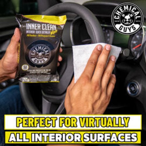 Chemical Guys PMWSPI66350 InnerClean Interior Quick Detailer & Protectant Wipes (50 ct)