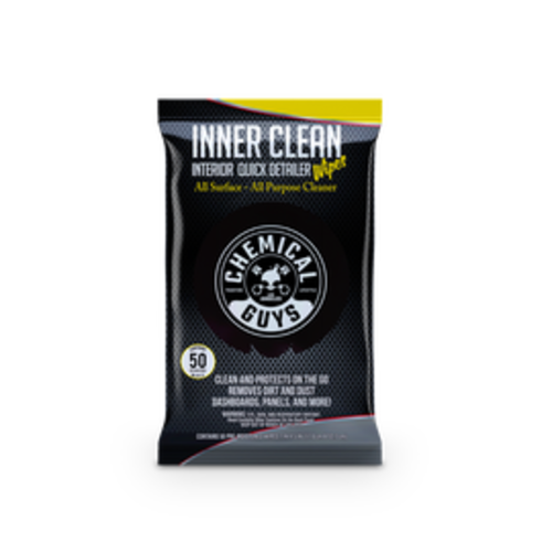 Chemical Guys PMWSPI66350 InnerClean Interior Quick Detailer & Protectant Wipes (50 ct)