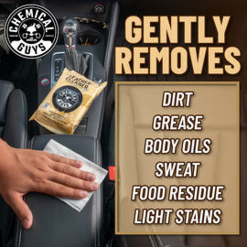 Chemical Guys PMWSPI20850 Leather Cleaner Wipes (50 ct)