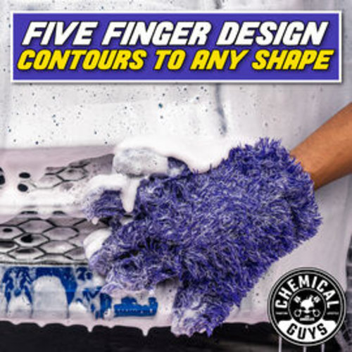 Chemical Guys MIC511 - The Furry Five Finger Stranger Helpful Handy Car Detailing Mitt
