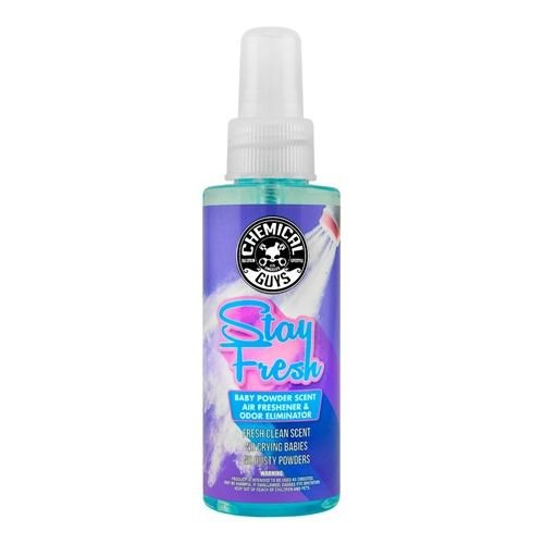 Chemical Guys AIR23404 - Stay Fresh Baby Powder Scented Premium Air Freshener (4 oz)