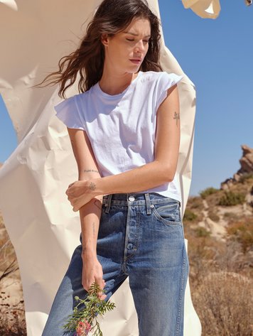 Amo Flutter Tee, White