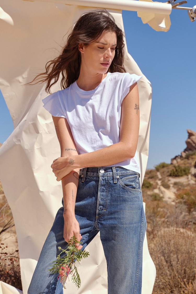 Amo Flutter Tee, White