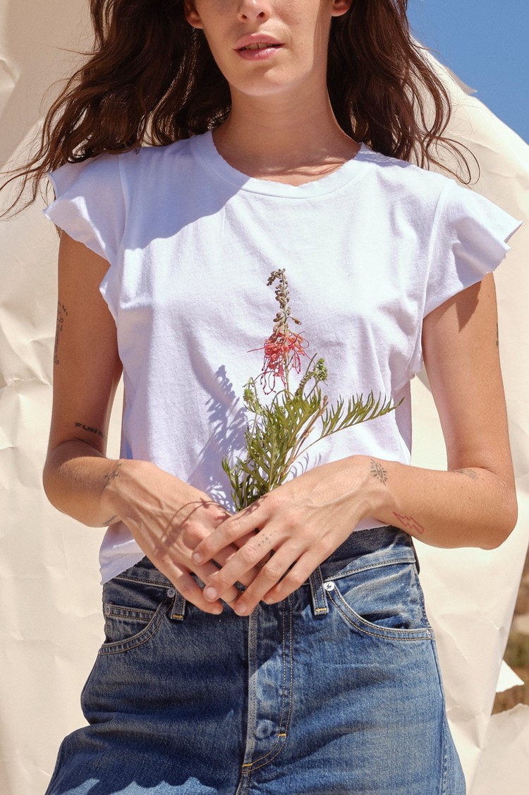 Amo Flutter Tee, White