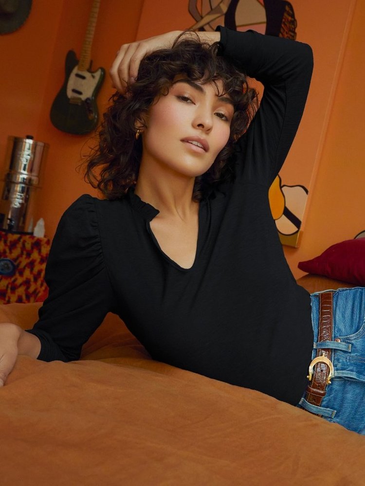 Nation Tamira Elizabethan Tee Black