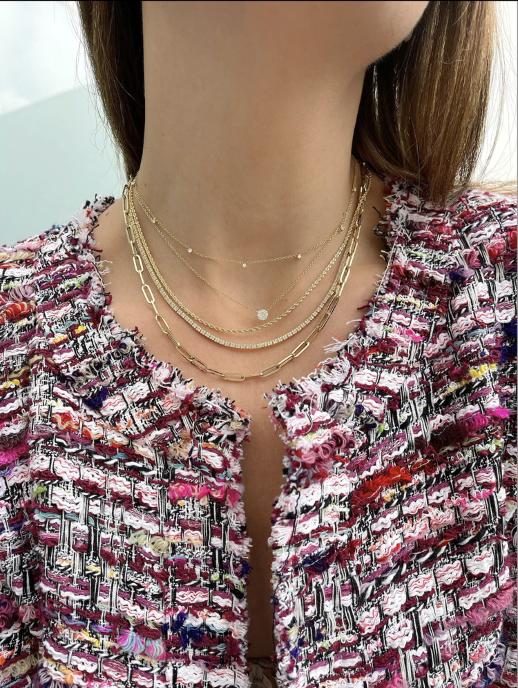 EF Collection 14K Full Cut Diamond Choker