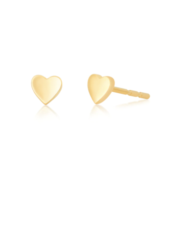 EF Collection 14K Baby Gold Heart Stud