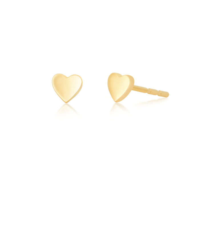 EF Collection 14K Baby Gold Heart Stud