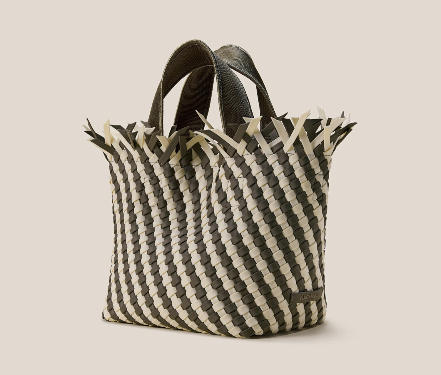環境に配慮したブランド★NAGHEDI★Havana Small Tote Striped Havana Small Tote- Carrara - The Edit Shops