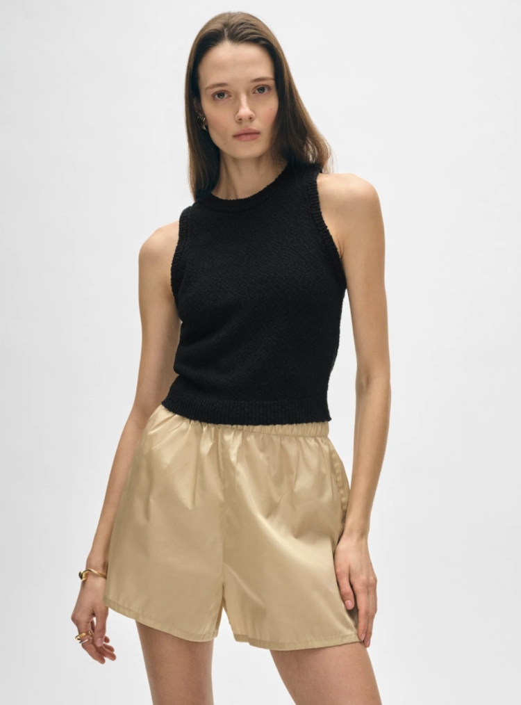 White + Warren Cotton Slub Rib Tank Top