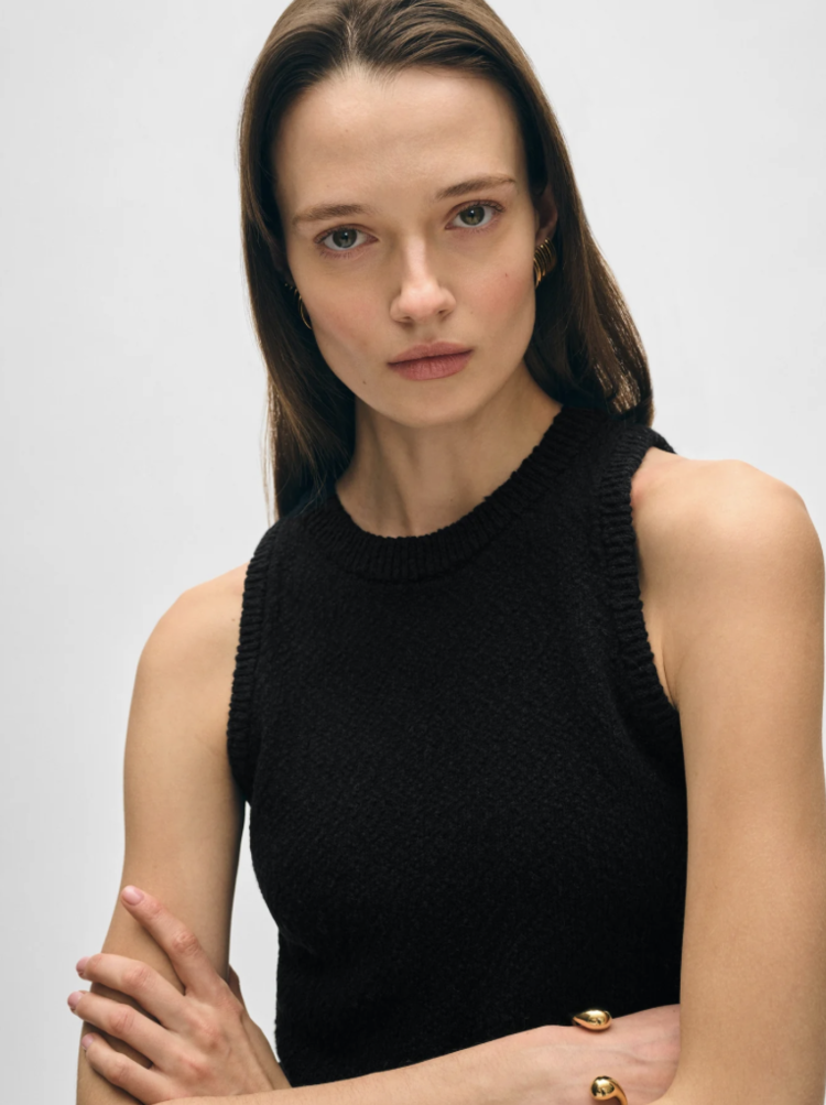 White + Warren Cotton Slub Rib Tank Top