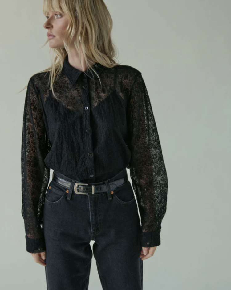 Nation Burke Lace Button Down