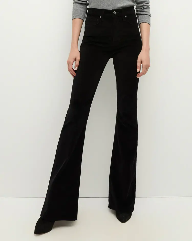 Veronica Beard Beverly Velvet Skinny Flare