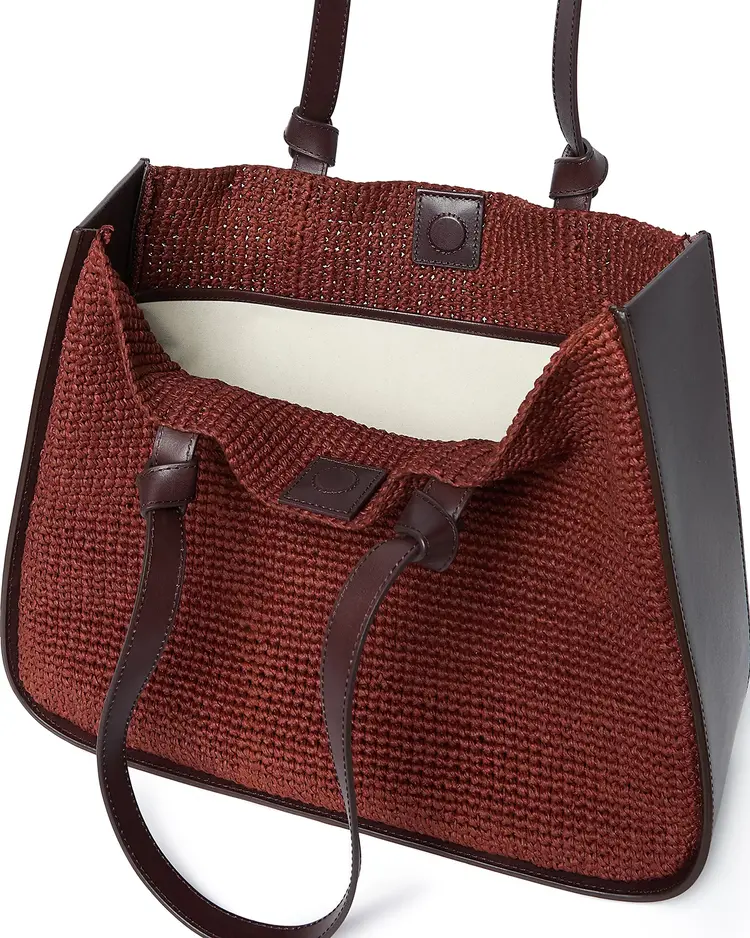 Loeffler Randall Turned Out Tote- Espresso Chestnut