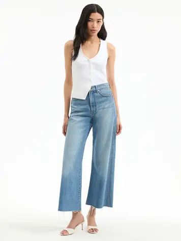 Veronica Beard Taylor Cropped High Rise Wide