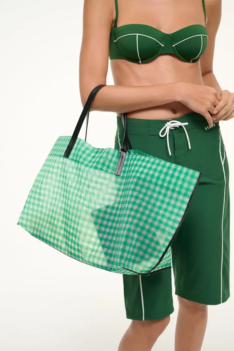 Staud Christos Large Mesh Tote- Jade