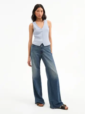 Veronica Beard Kasey Mid Rise Wide Leg