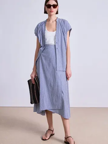 Apiece Apart Marsala Asymmetrical Skirt