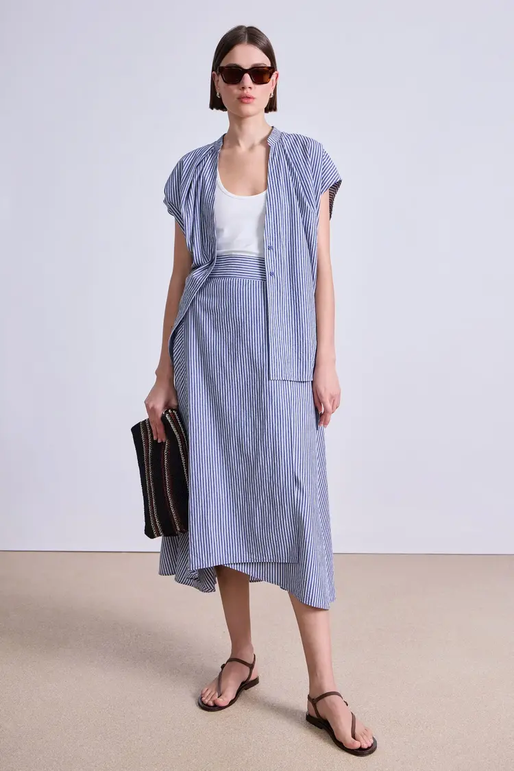 Apiece Apart Marsala Asymmetrical Skirt