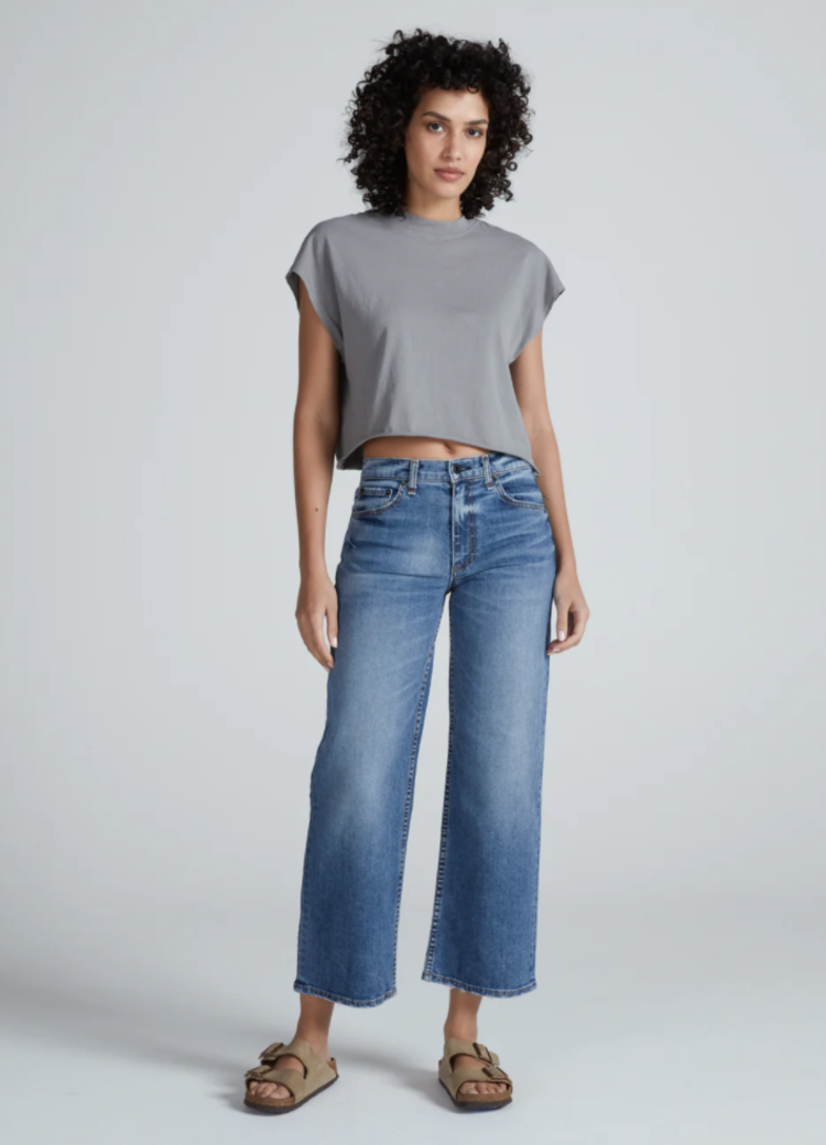 ASKK NY Mid Rise Crop Wide Leg