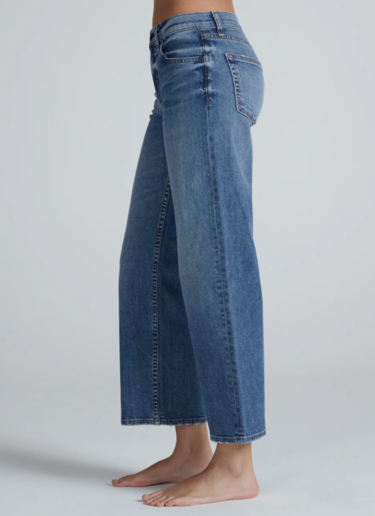 ASKK NY Mid Rise Crop Wide Leg