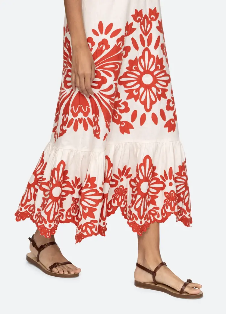 Sea NY Lilana Applique Maxi Tank Dress