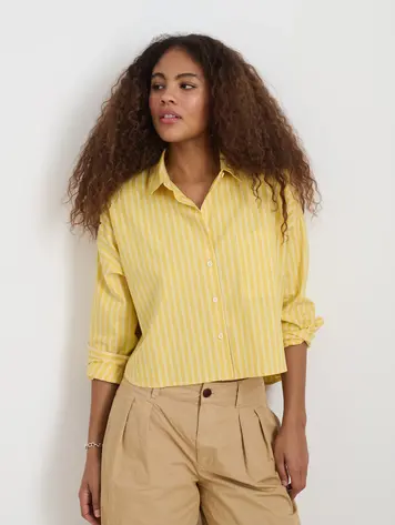 Alex Mill Striped Cropped Jo Shirt