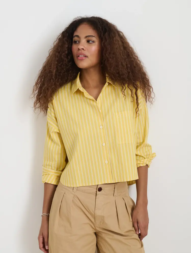 Alex Mill Striped Cropped Jo Shirt