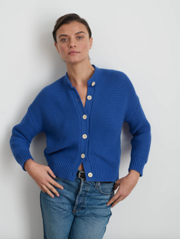 Alex Mill Nico Chunky Cardigan Cosmic Blue