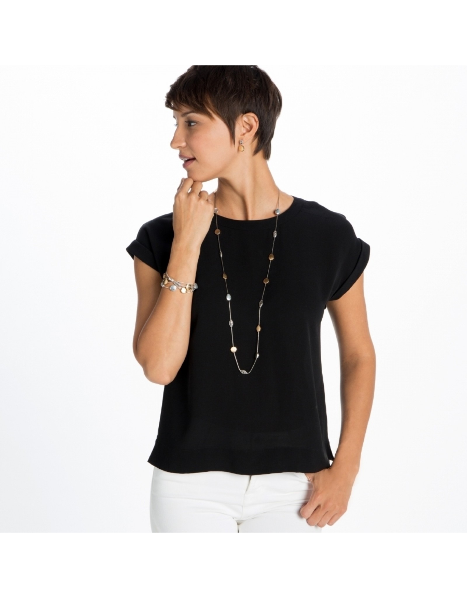 Brighton Brighton J17351     Sil/gold Mediterranean Drop Post Earring