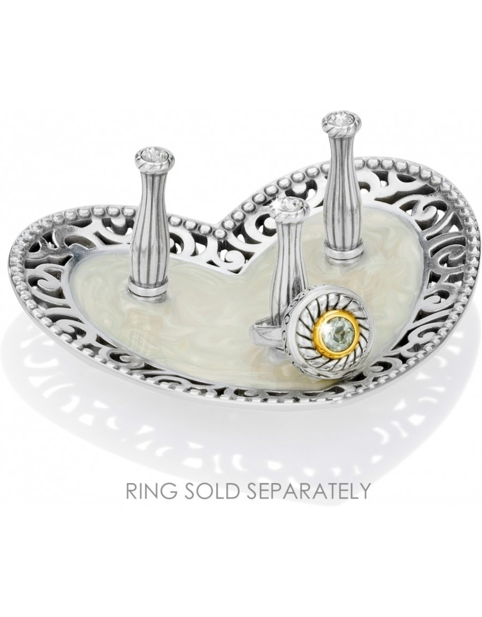 Brighton Brighton G81140 Sil/Enml Lacie Daisy 3 Ring Holder