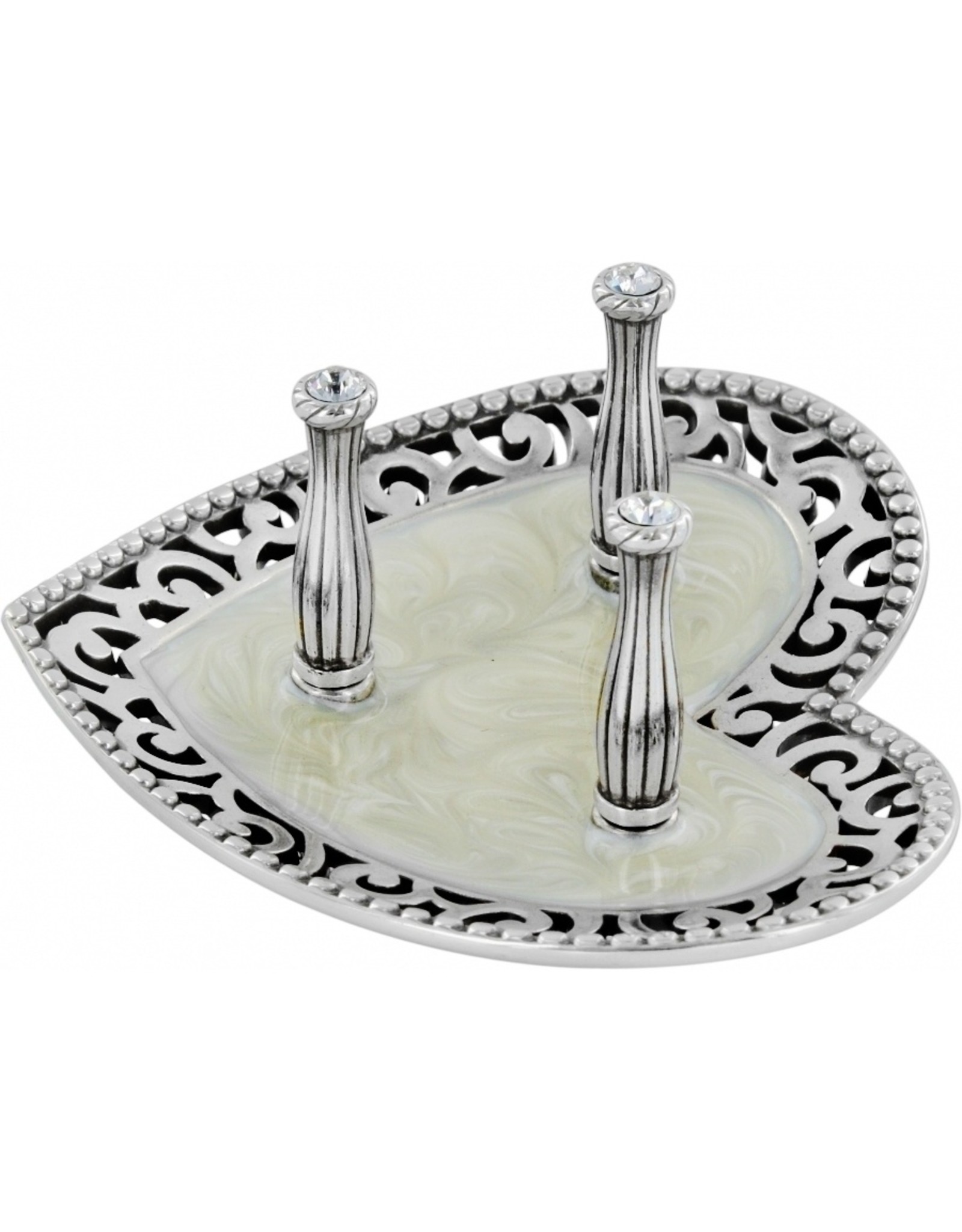 Brighton Brighton G81140 Sil/Enml Lacie Daisy 3 Ring Holder