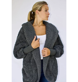 Nordic Beach Nordic Beach KG Koala Grey Dark Cozy Hooded Wrap One Size -