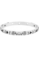 Brighton Brighton J34230 Silver Shot Thru The Heart Bangle