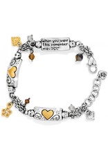 Brighton Brighton J38342 Silver Gold Remember Your Heart Bracelet