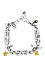 Brighton Brighton J38342 Silver Gold Remember Your Heart Bracelet