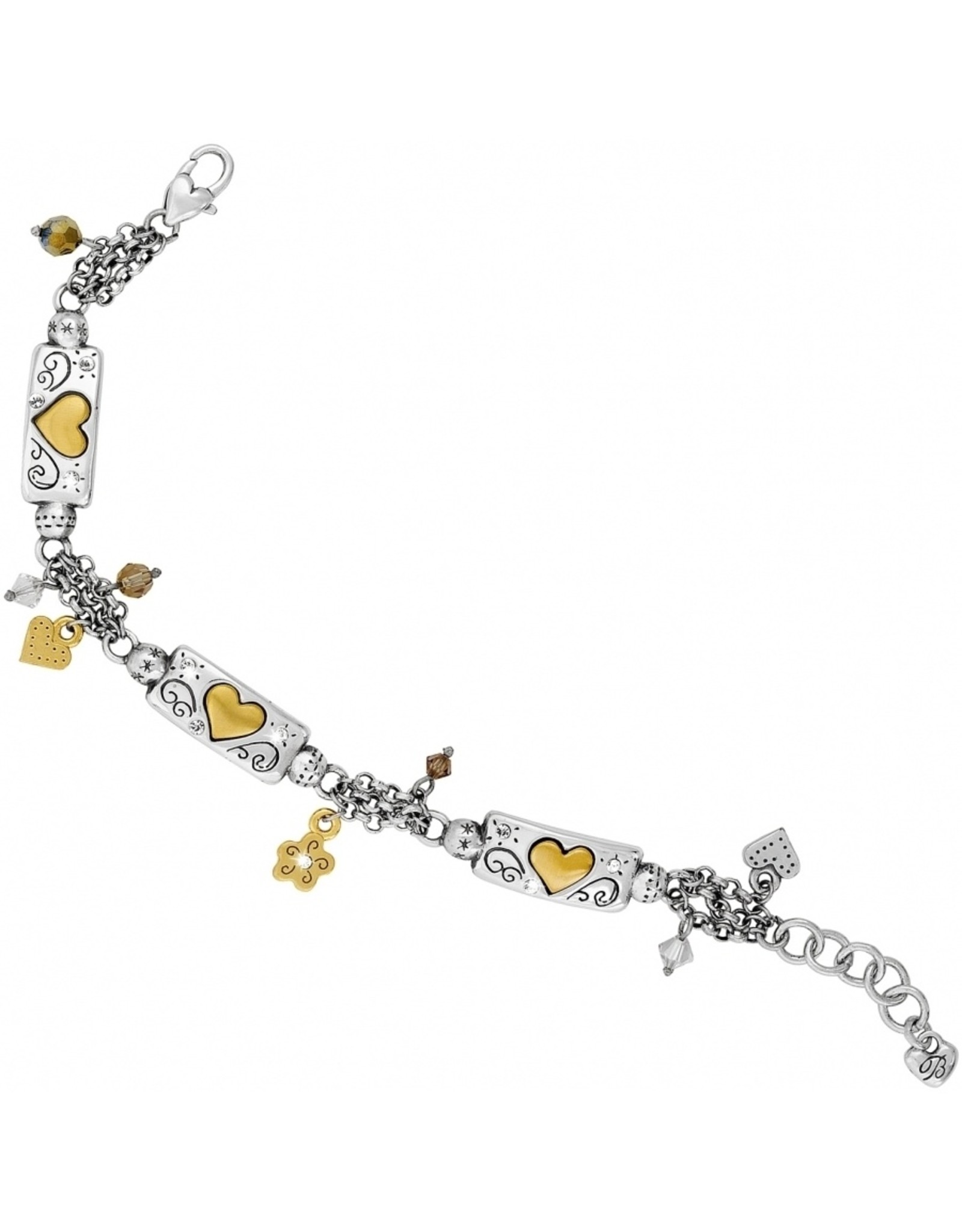 Brighton Brighton J38342 Silver Gold Remember Your Heart Bracelet