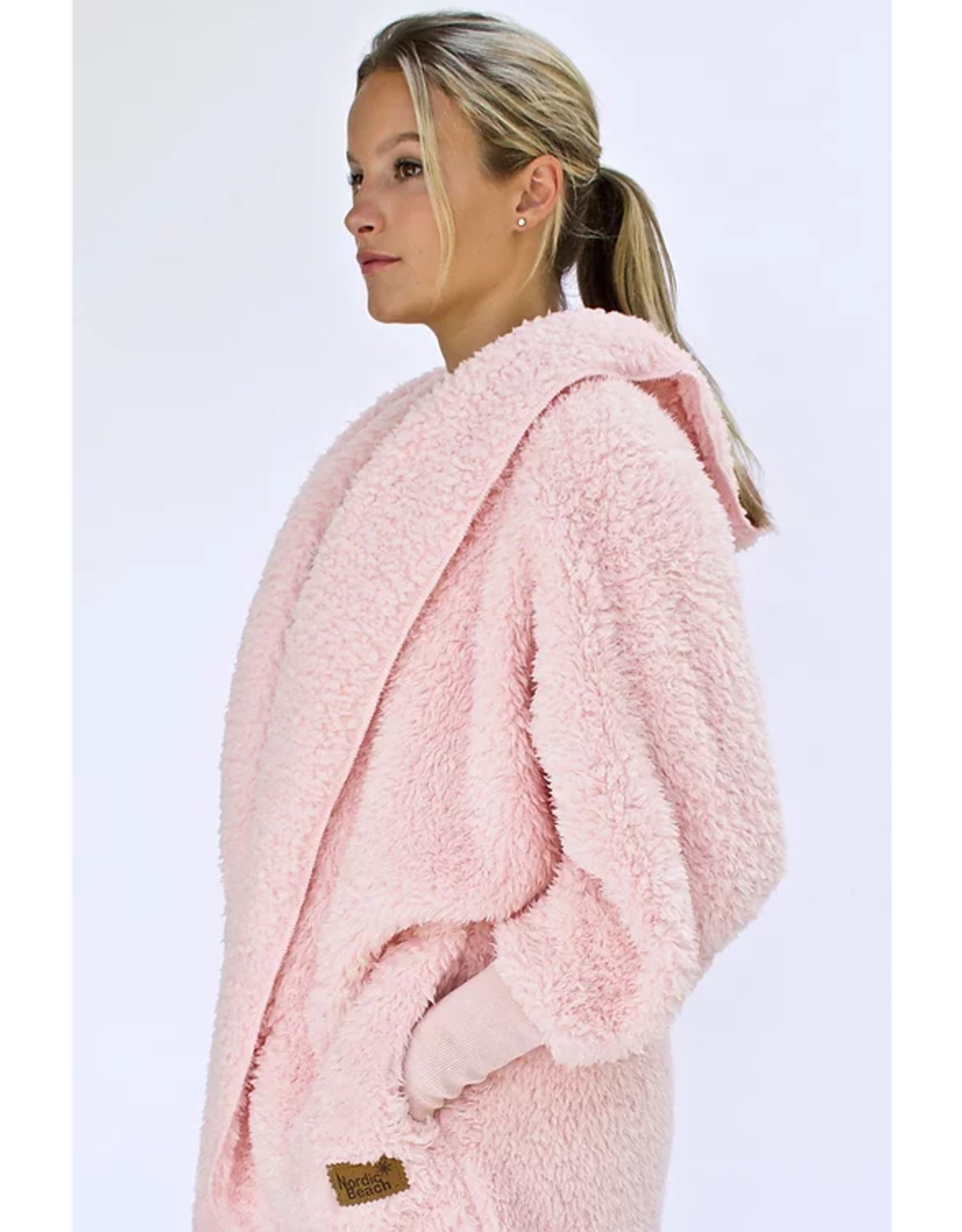 Nordic Beach Nordic Beach NB-PH Cozy Hooded Wrap One Size  Pink Heaven