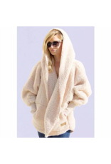 Nordic Beach Nordic Beach NB-FF Cozy Hooded Wrap One Size  Fluffy Frappe Beige