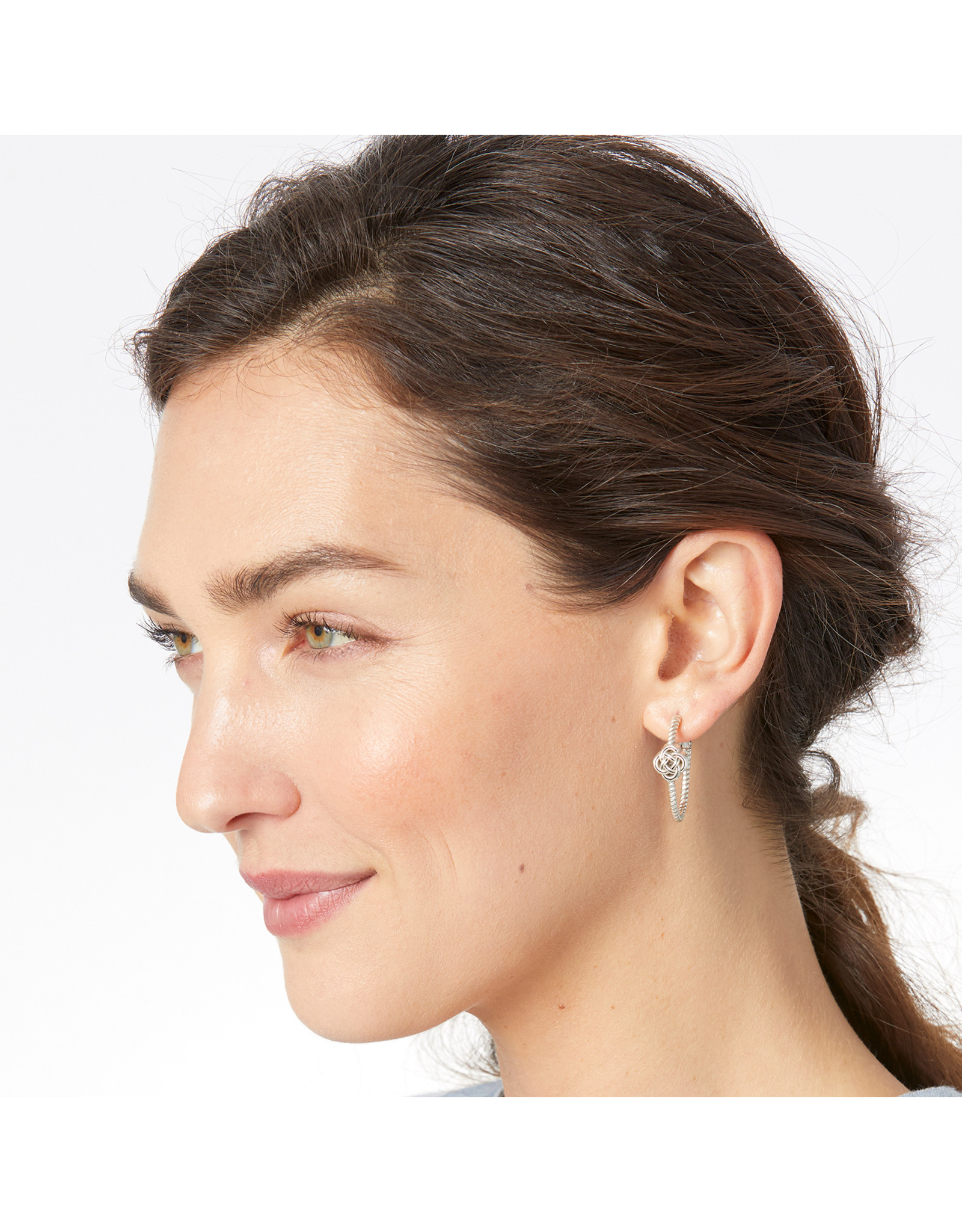 Brighton Brighton JA4940 Interlok Knot Rope Hoop Earring