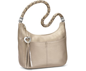 Brighton H204AZ Zinc Pearl Barbados Ziptop Hobo - The Mercantile