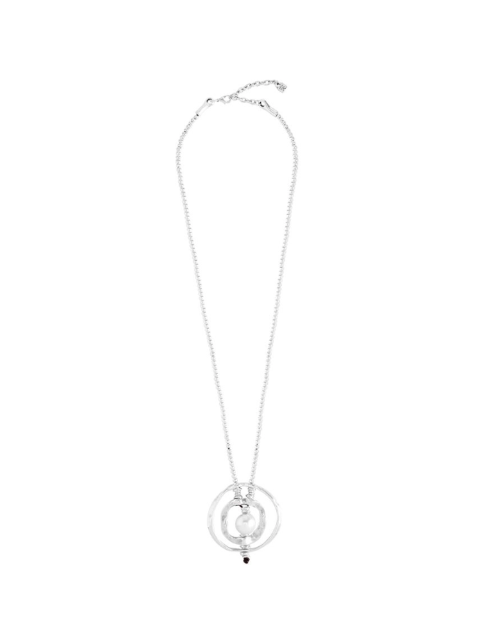 Uno de 50 Uno de 50 Col0745MTLBPL0U Silver Pearl Full Moon Necklace