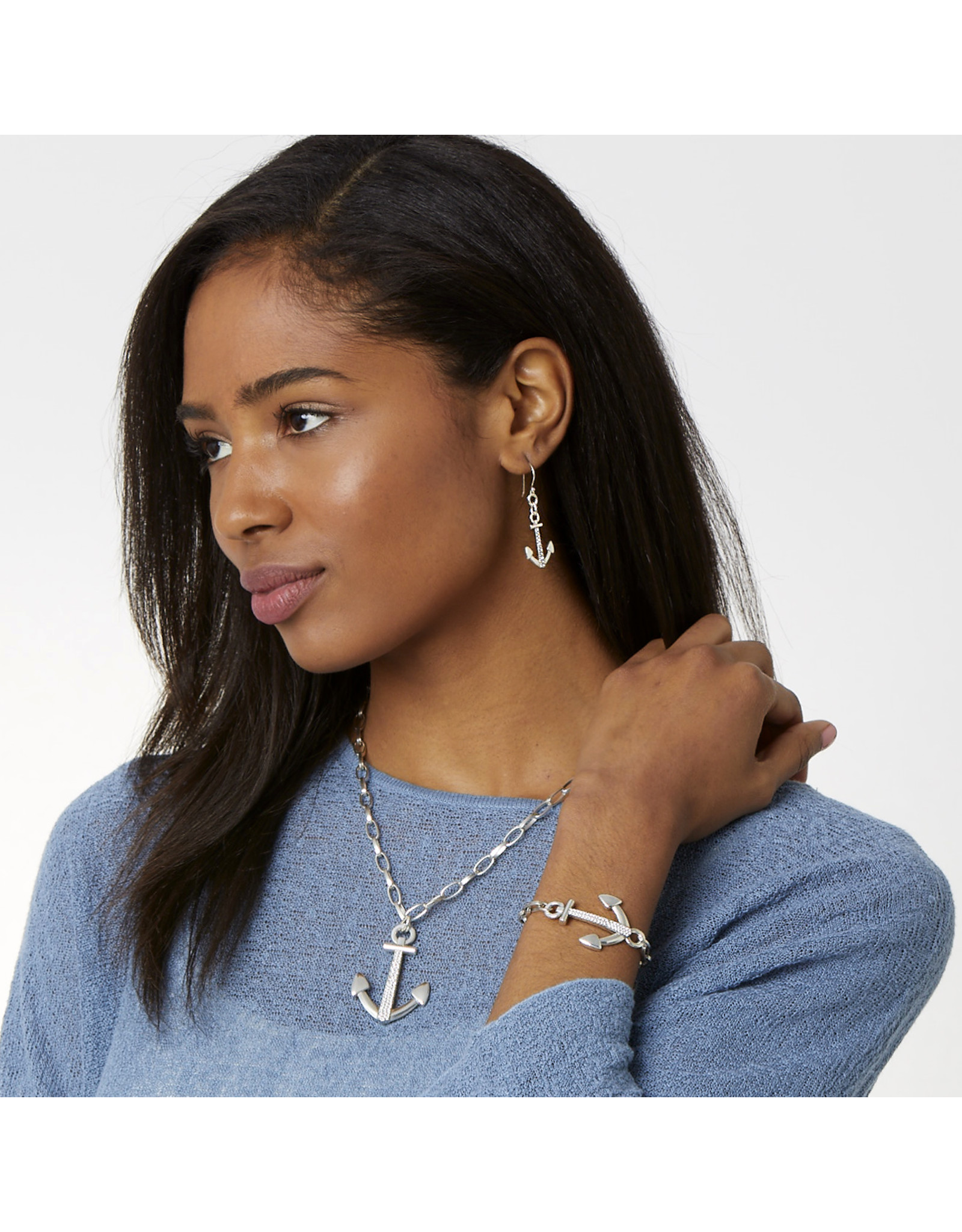 Brighton Brighton JL9861 Coastline Rev Anchor Link Necklace
