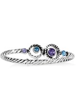 Brighton Brighton JB6622 Sil/Tanz Halo Hinged Bangle Brighton Brighton JB6622 Sil/Tanz Halo Hinged Bangle