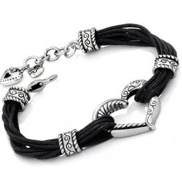 Brighton Brighton J32460 Heritage Heart Black Bracelet