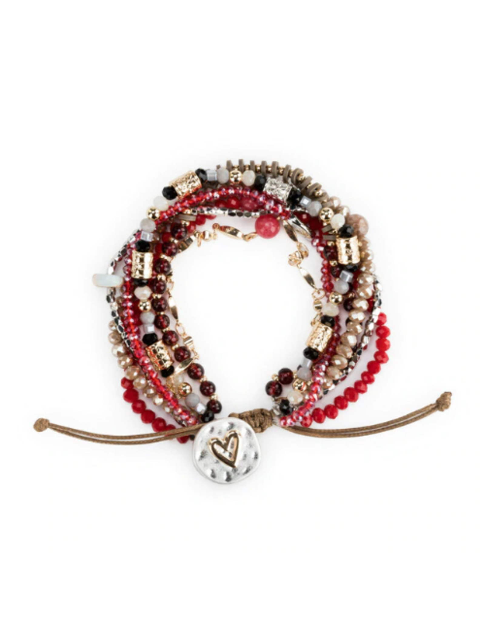 Demdaco Demdaco 1004670039 Garnet Beaded YourJourney Love  Bracelet