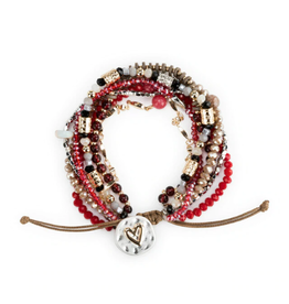 Demdaco Demdaco 1004670039 Garnet Beaded YourJourney Love  Bracelet