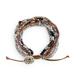Demdaco Demdaco 1004670033 Gray Beaded Your Journey Love Bracelet